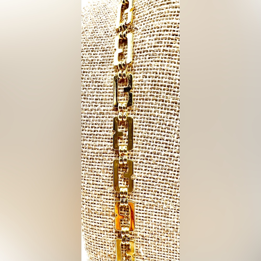 Authentic Vintage Givenchy Gold Logo Necklace - Picture 2 of 8